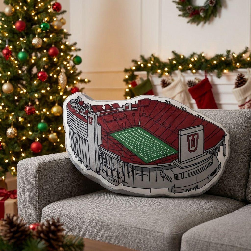 Rice–Eccles Stadium Plush Pillow | Game Day, Christmas for Sports Fans