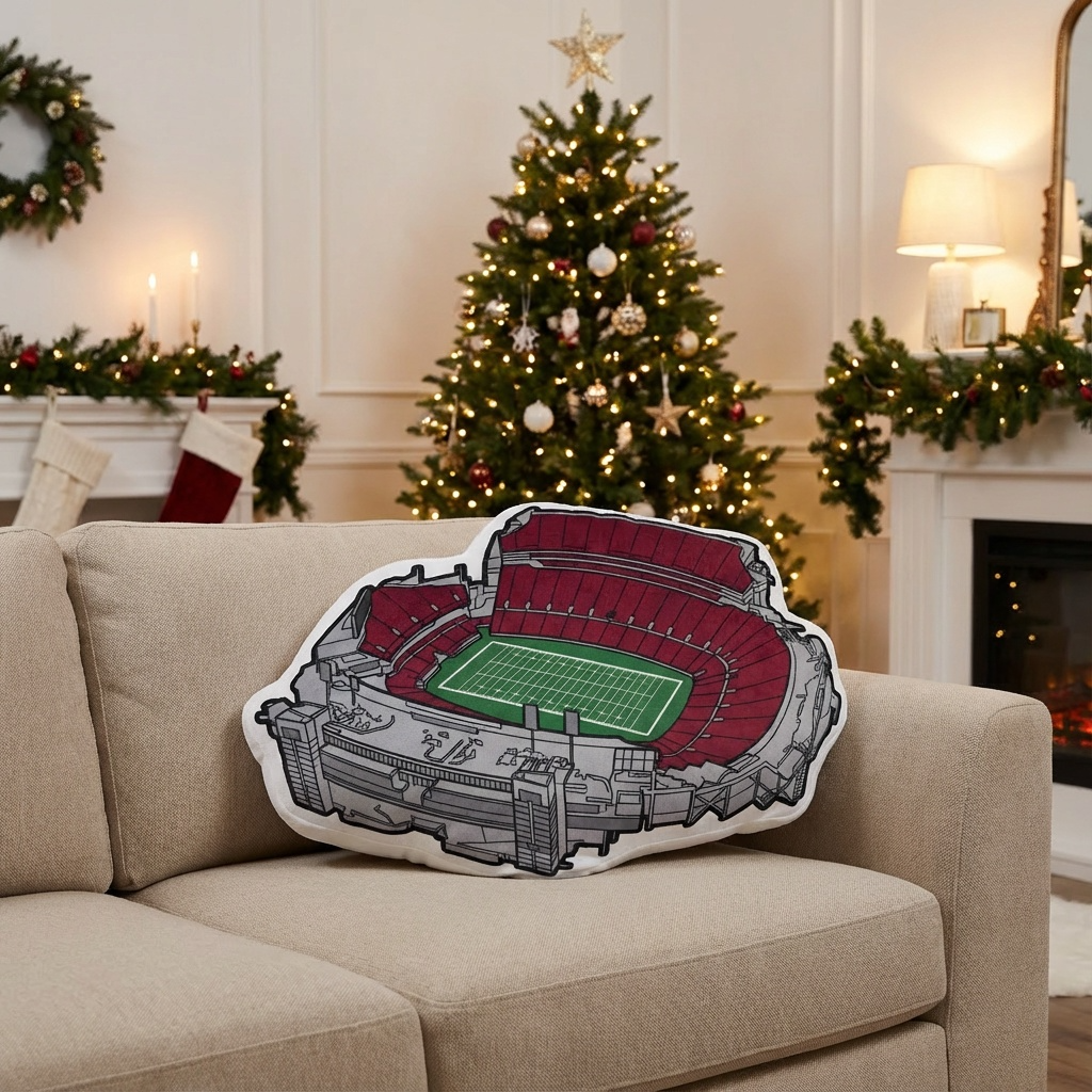 Cardinal Stadium Plush Pillow | Game Day, Christmas for Sports Fans