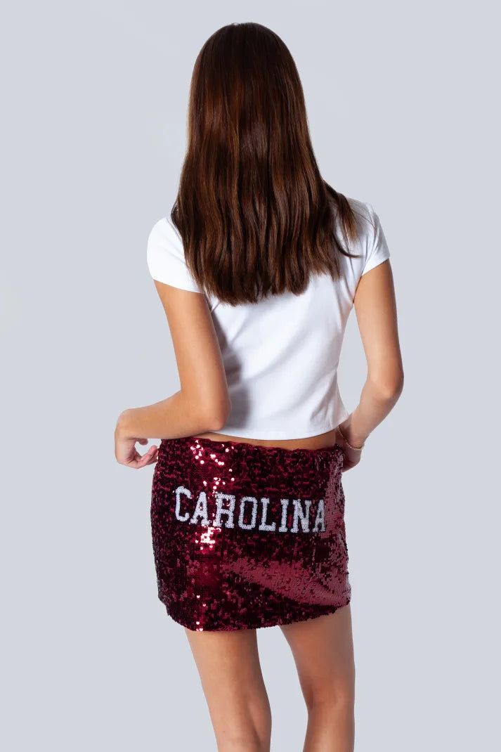 South Carolina Sequin Mini Skirt | Game Day Glam College Spirit Skirt | Tailgate Outfit