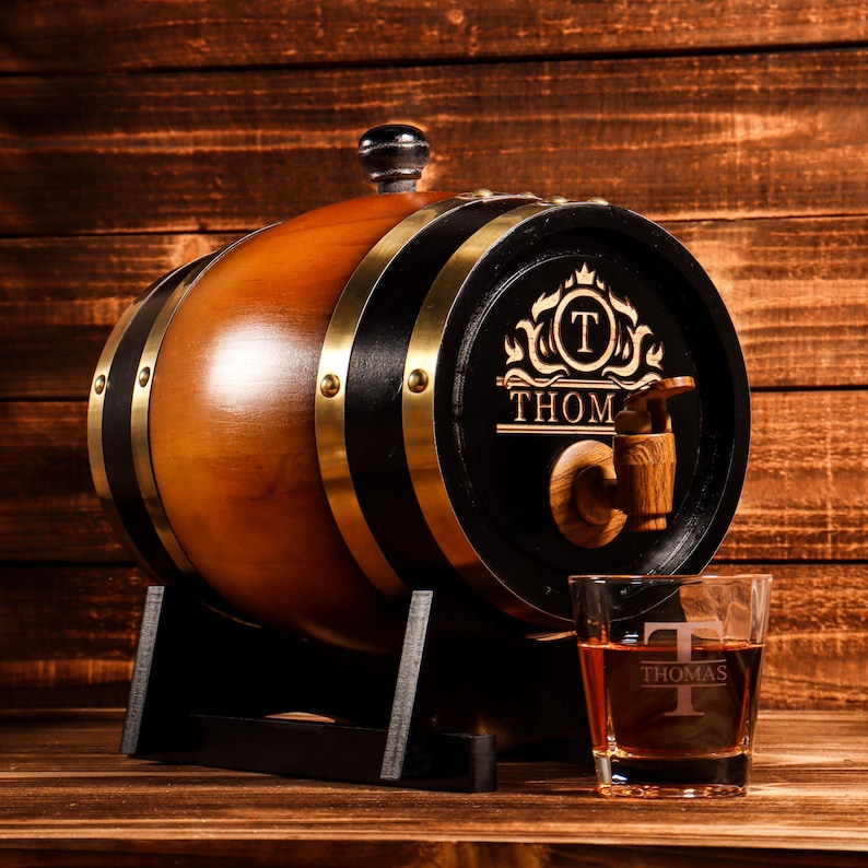 Personalized Engraving Mini Wooden Whiskey Barrel 3L | Wedding Gift | Groomsmen Gift | Dad Gift