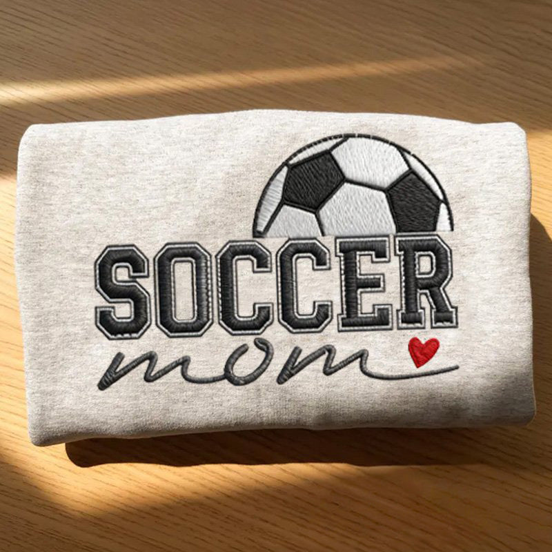 Custom Embroidered Soccer Mom Sweater Sports Mom Soccer Mothers Day Gift | Gifts for Sports Mom