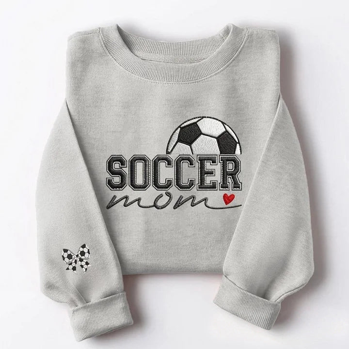 Custom Embroidered Soccer Mom Sweater Sports Mom Soccer Mothers Day Gift | Gifts for Sports Mom