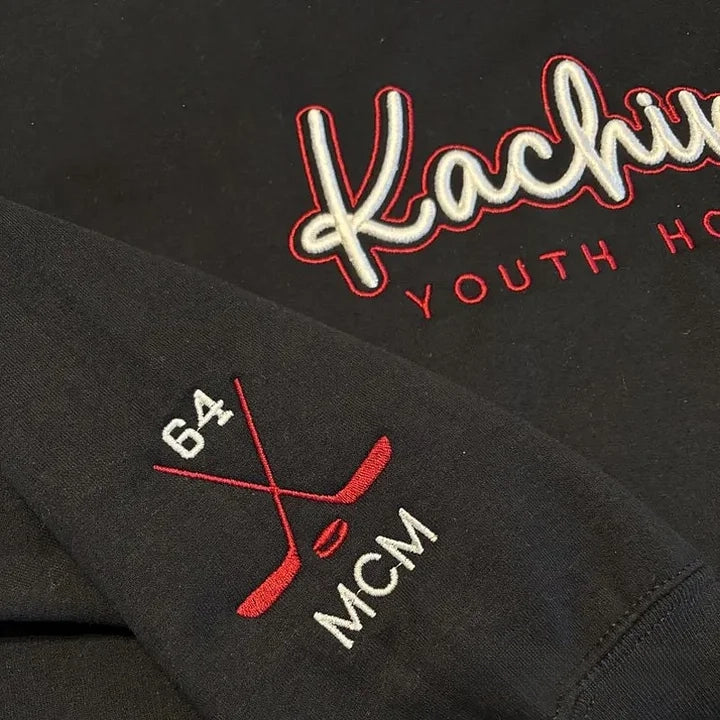Personalized Embroidered Hockey Sweatshirt with Custom Name | Gifts for Sports Mom