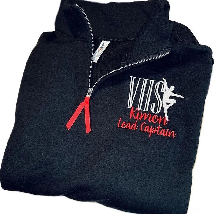 Personalized Embroidered Dance Team Quarter Zip Sweatshirt Dancer Pullover | Gifts for Sports Mom