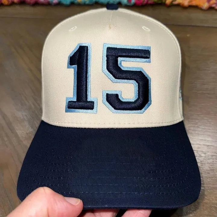 Custom Sports Number and Letter Hat Puff Embroidery Game Day Baseball Cap