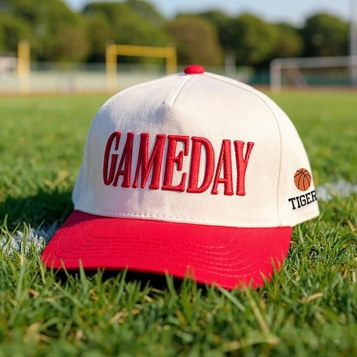 Game Day Embroidery Baseball Cap with Sport Icon on Side