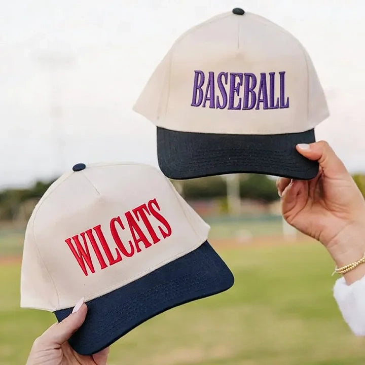 Game Day Embroidery Baseball Cap with Sport Icon on Side