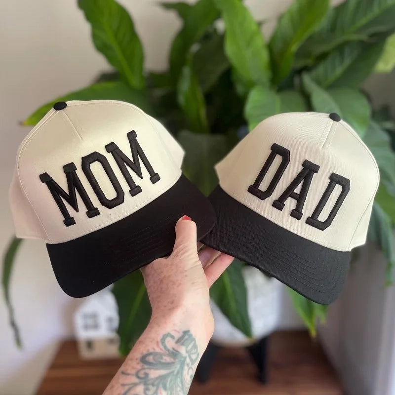 Embroidered Dad Mom Letter Baseball Cap Sport Mom Gift Hat