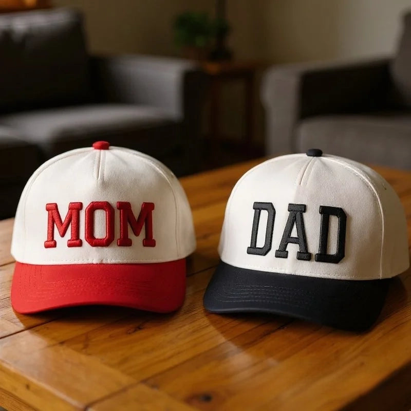 Embroidered Dad Mom Letter Baseball Cap Sport Mom Gift Hat