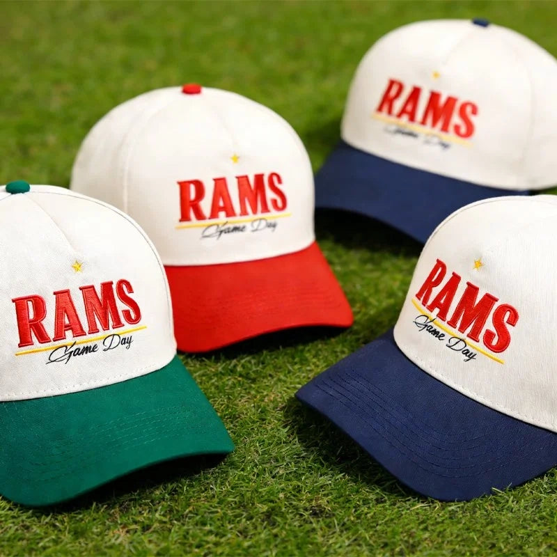 Personalized Vintage Game Day Baseball Cap Embroidered Text Hat
