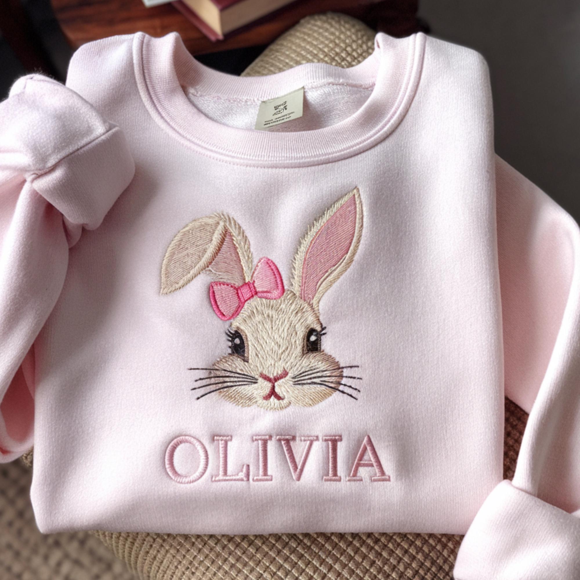 🐰Custom Embroidered Easter Family Bunny Sweatshirt
