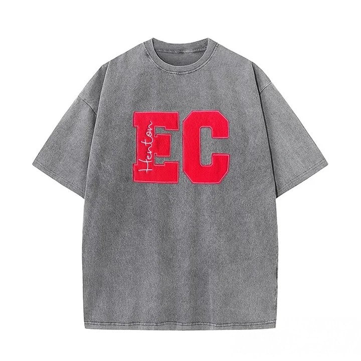 Personalized Sports Number Embroidered Washed T-Shirt for Team or Player | Gifts for Sports Mom