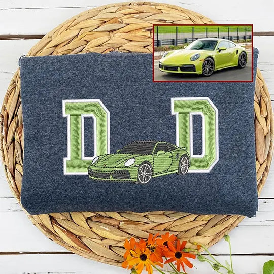 Embroidered Car Hoodie, Personalized Car Sweatshirt For men, Classic Cars Hoodie