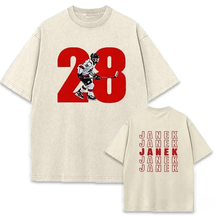 Custom Family Photo on Number Sport Washed T-Shirt Personalized Cheer Tee