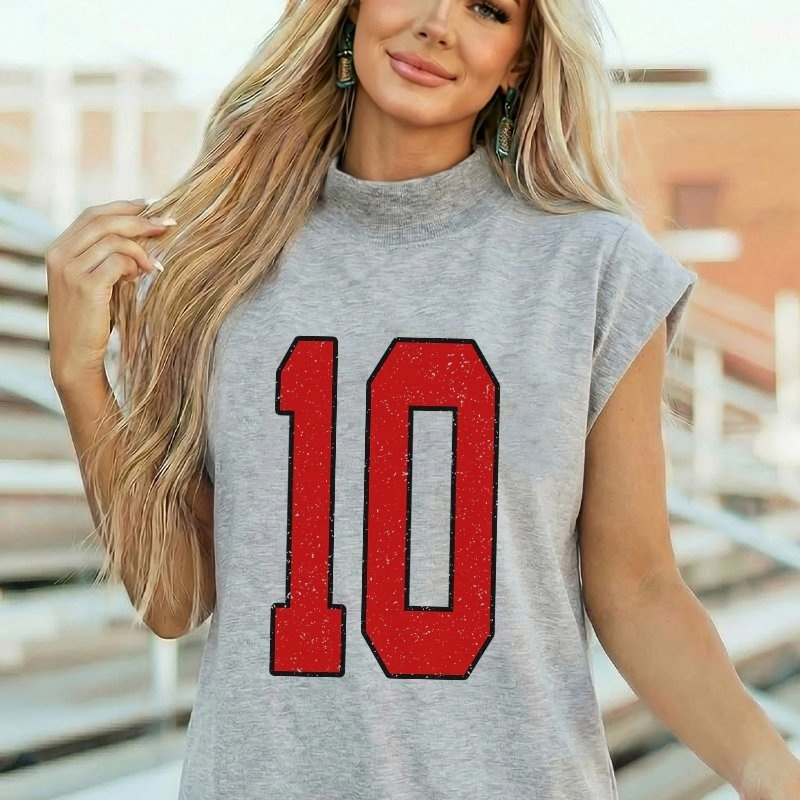 Custom Vintage Varsity Number or Letter Sport Team Mockneck Shirt– Stand-up Collar