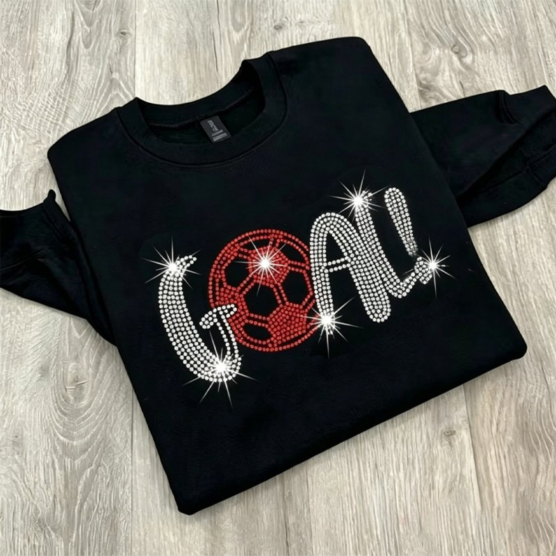 Soccer Goal Faux Rhinestone Personalized Gift for Sports Fans
