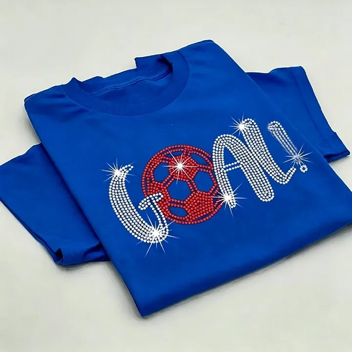 Soccer Goal Faux Rhinestone Personalized Gift for Sports Fans