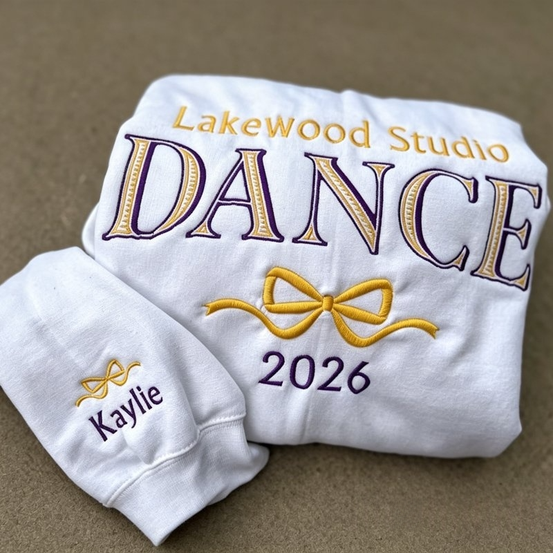 Embroidery Dance Sweatshirt with Custom Team Name and Year