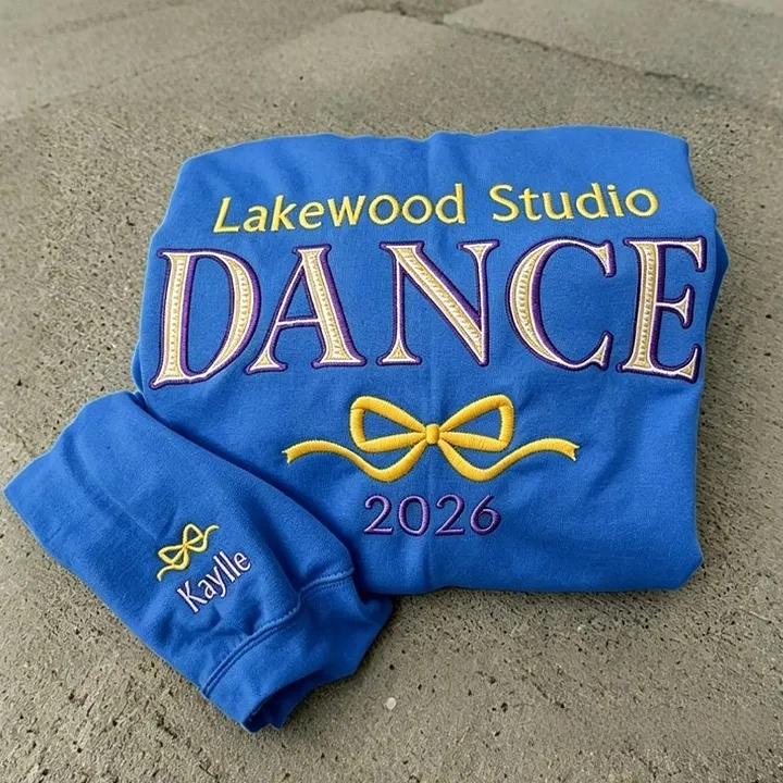 Embroidery Dance Sweatshirt with Custom Team Name and Year