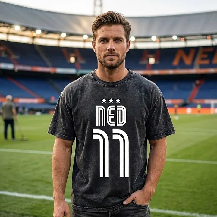 Custom Retro Soccer Shirt Country Tees Game Day Washed T-Shirt