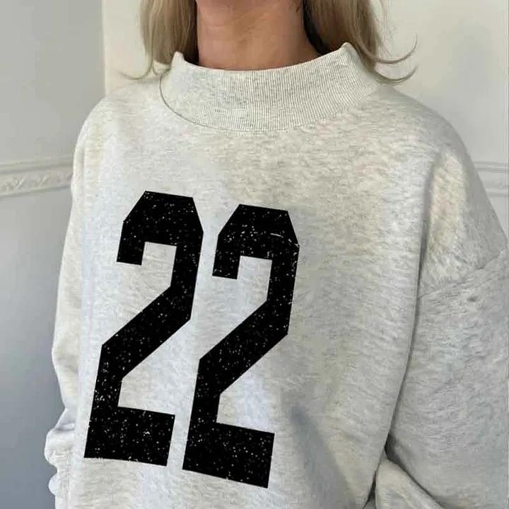 Custom Vintage and Modern Varsity Number or Letter Sport Team Mockneck – Stand-up Collar