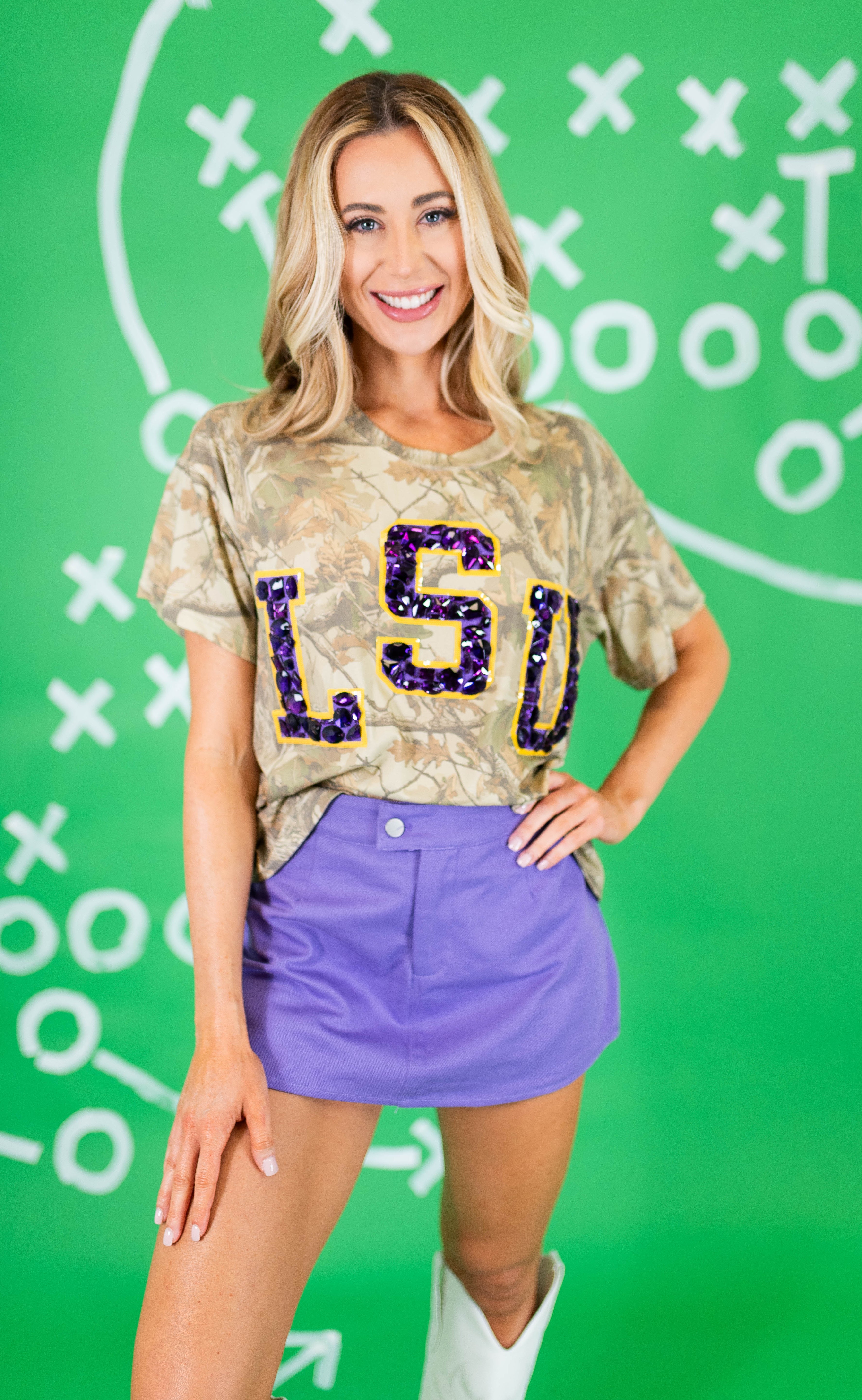 Custom Sparkles Letter Sport Team Camo Tee Sweatshirt Personalized Gameday Sweatshirt