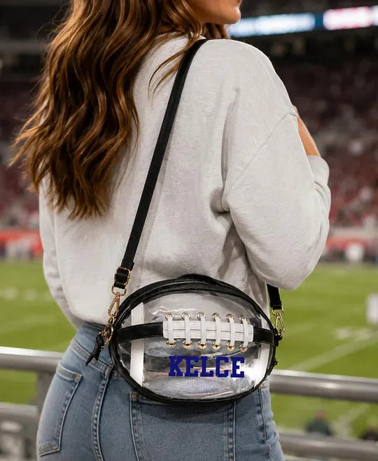 🏈Personalized Football Clear Bag – Custom Team Color Game Day Bag