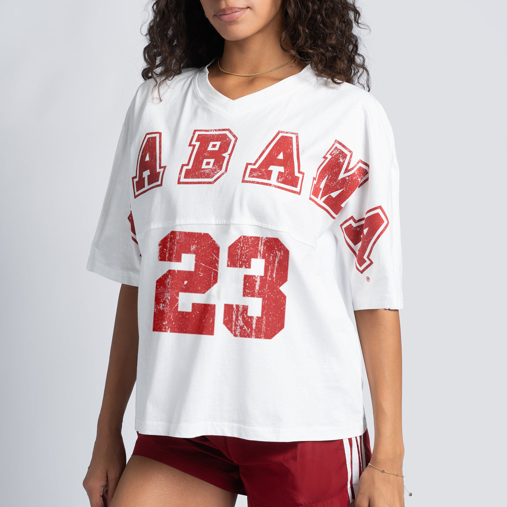 Custom Vintage Varsity Football Jersey T-Shirt | Personalized Team Name & Number Game Day Tee