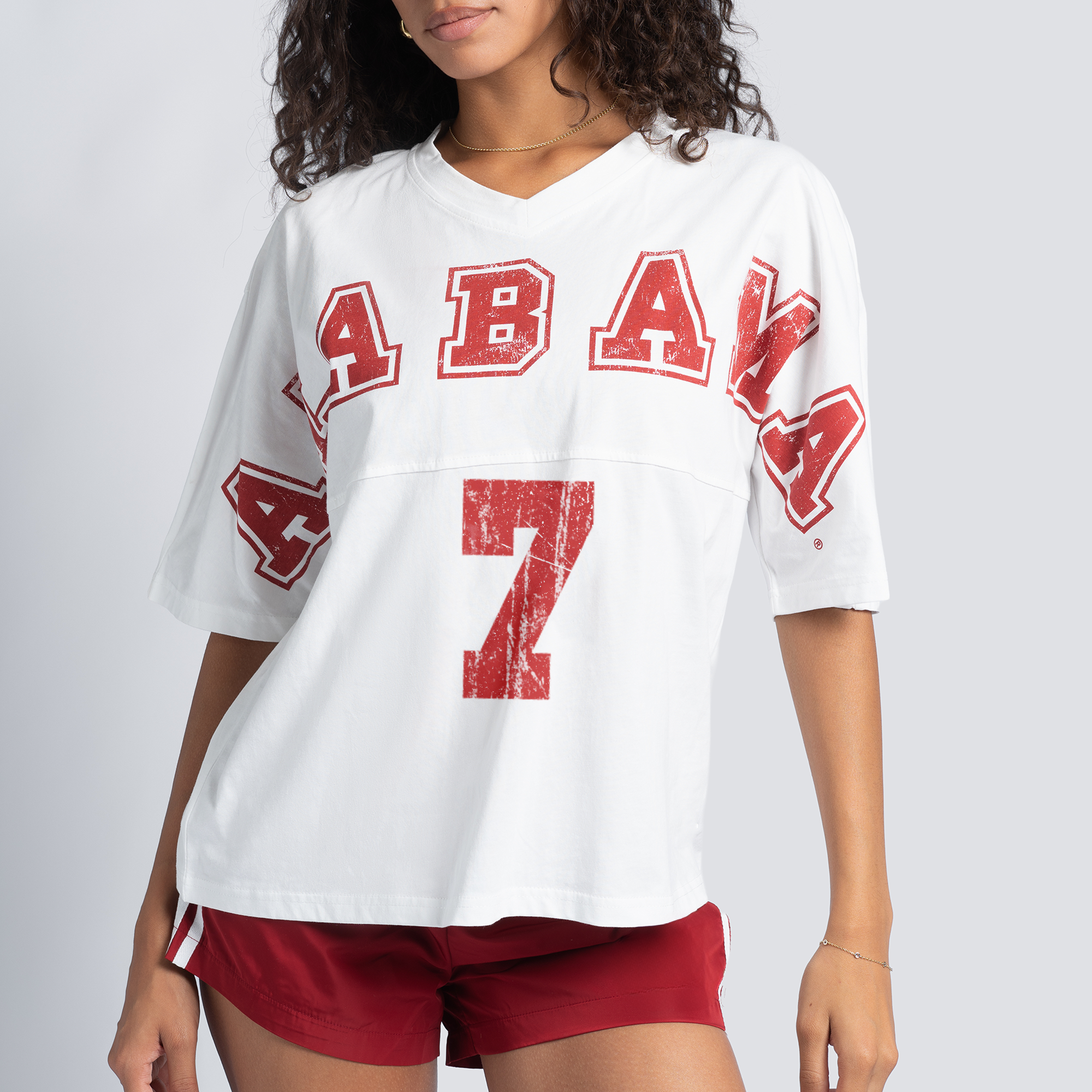 Custom Vintage Varsity Football Jersey T-Shirt | Personalized Team Name & Number Game Day Tee