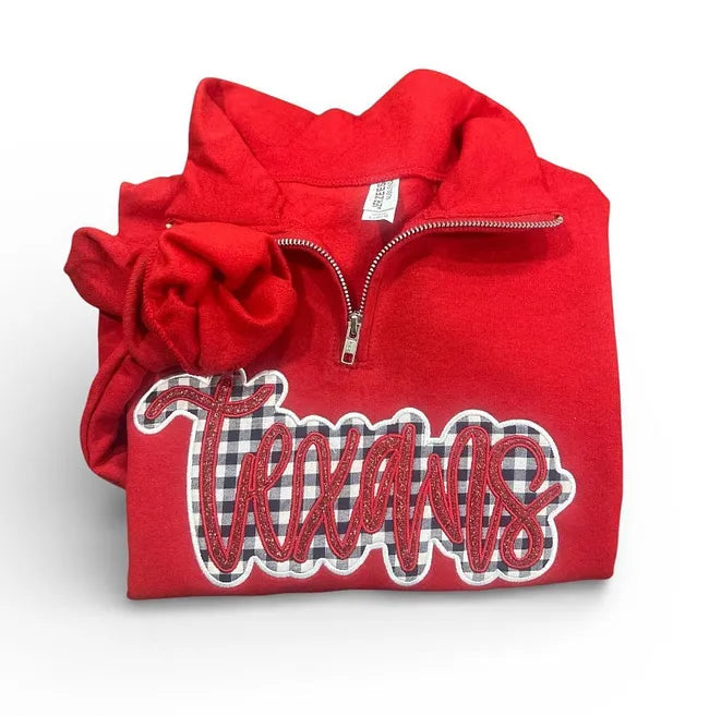 Custom Sparkle Game Day Quarter Zip | Personalized Varsity Spirit Sweatshirt | Football Baseball Tailgate Outfit
