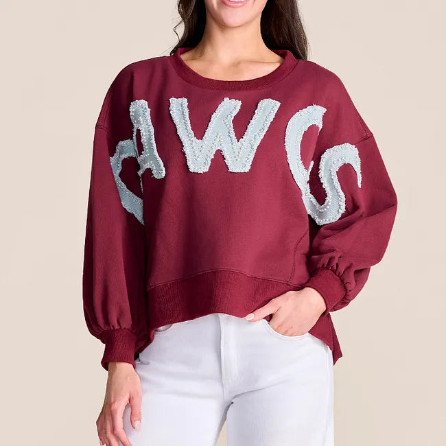 Custom All-Star Distressed Pullover | Mississippi State DAWGS - Game Day Sweatshirt
