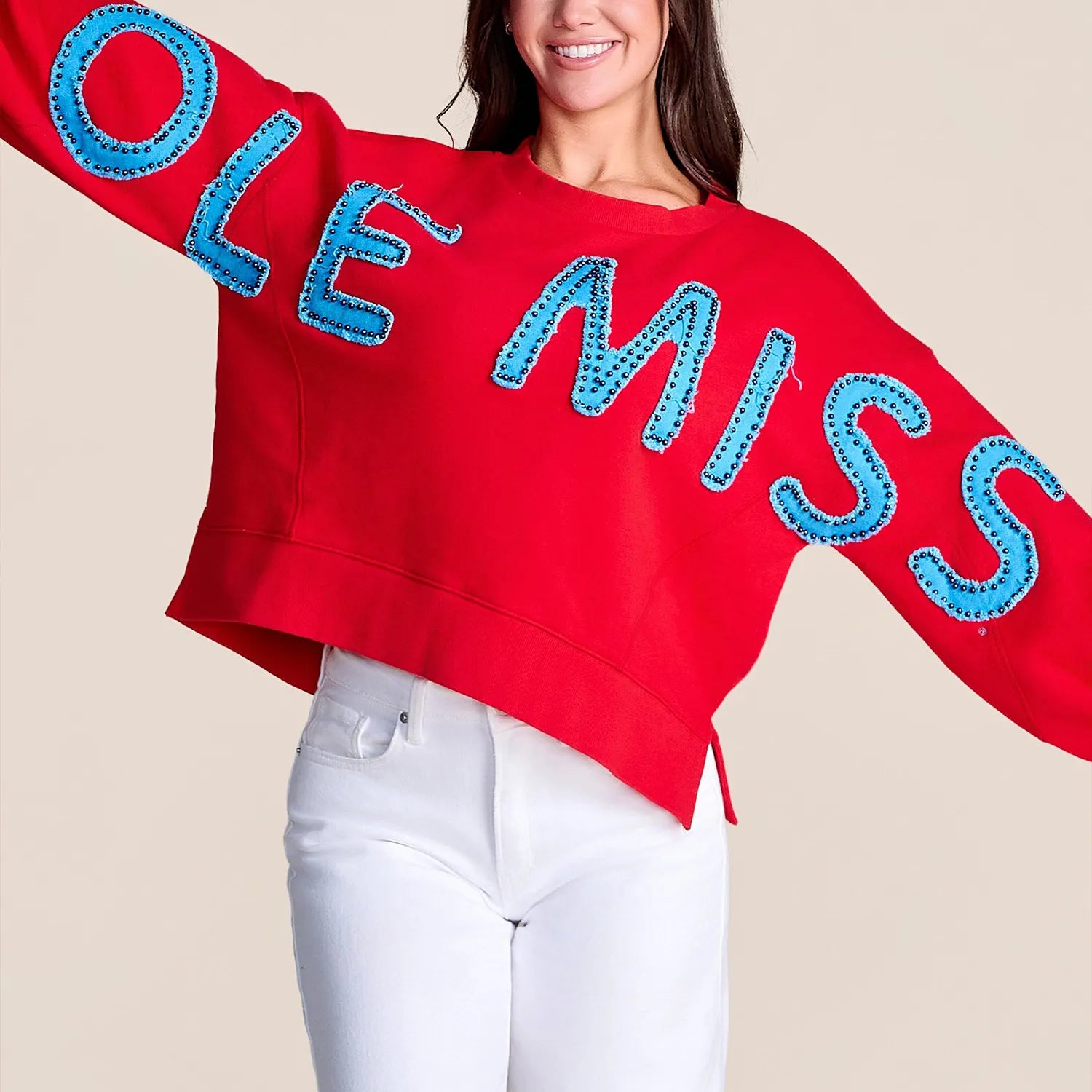 Custom All-Star Distressed Pullover | Ole Miss Rebels - Game Day Sweatshirt