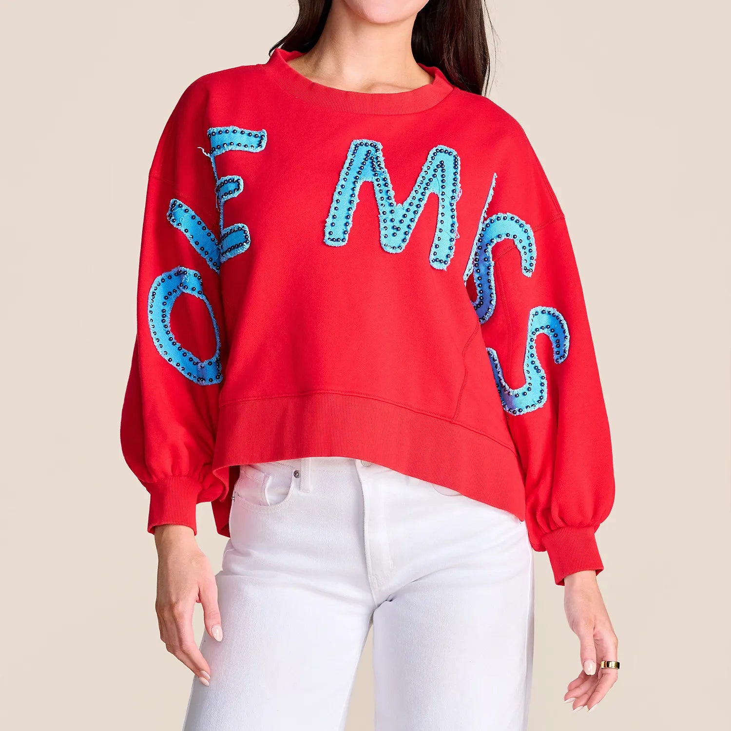 Custom All-Star Distressed Pullover | Ole Miss Rebels - Game Day Sweatshirt