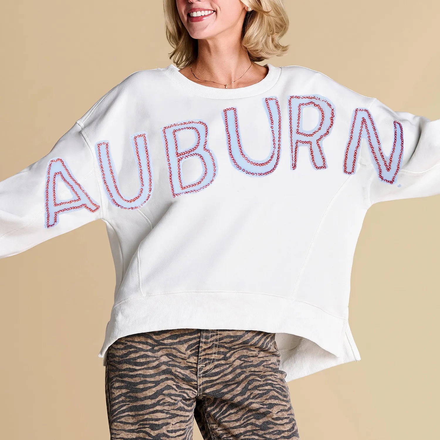 Custom All-Star Distressed Pullover | Auburn Tigers - Game Day Sweatshirt