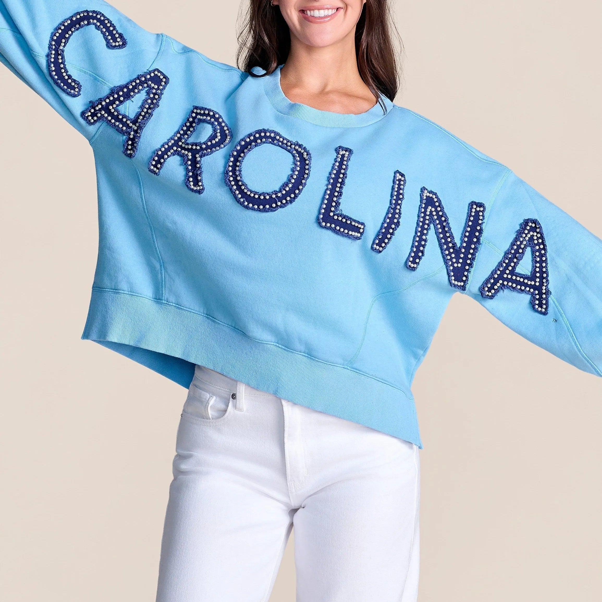 Custom All-Star Distressed Pullover | UNC Carolina - Game Day Sweatshirt