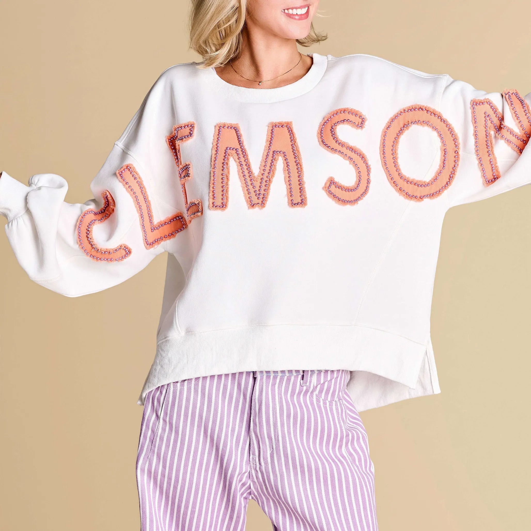 Custom All-Star Distressed Pullover | Clemson Tigers - Game Day Sweatshirt