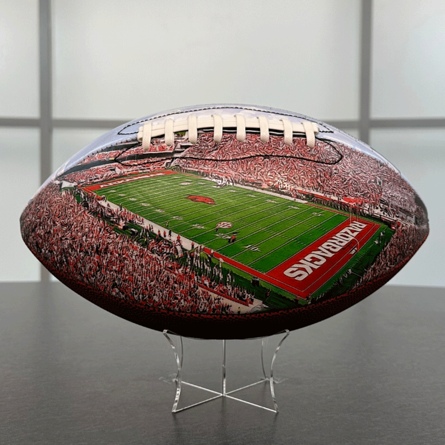 Donald W. Reynolds Razorback Stadium Football University Series (2024) | Custom Footballs for a College Football Fan