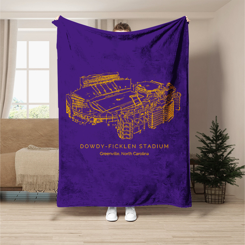 Custom Stadium Blanket Dowdy–Ficklen Stadium - East Carolina Pirates football, College Football Blanket