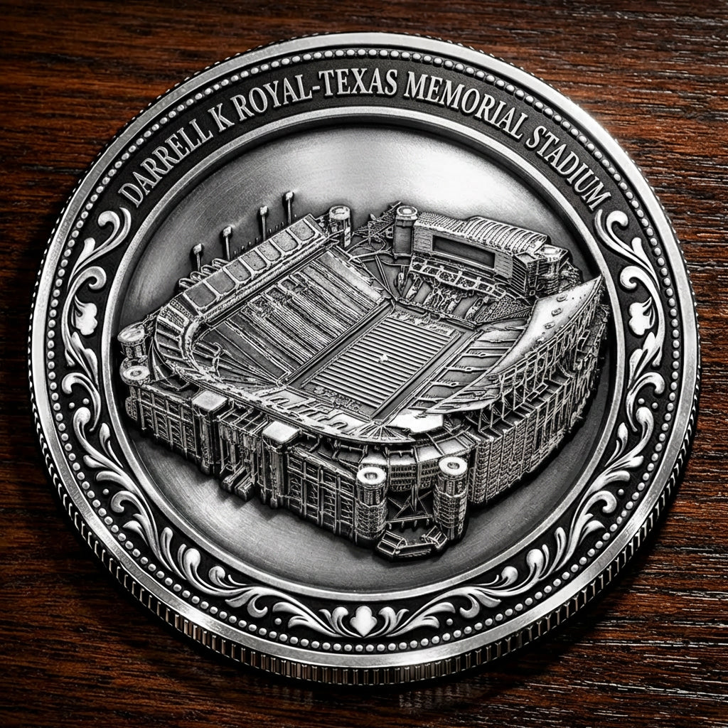 Custom Stadium Commemorative Coin Darrell K Royal-Texas Memorial Stadium - Texas Longhorns football, College Football Commemorative Coin