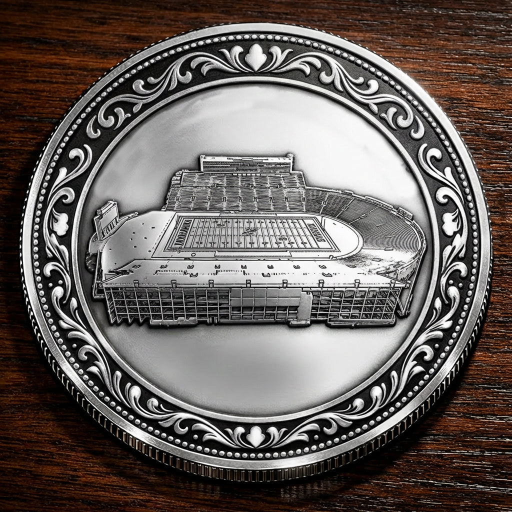 Custom Stadium Commemorative Coin David Booth Kansas Memorial Stadium - Kansas Jayhawks football, College Football Commemorative Coin