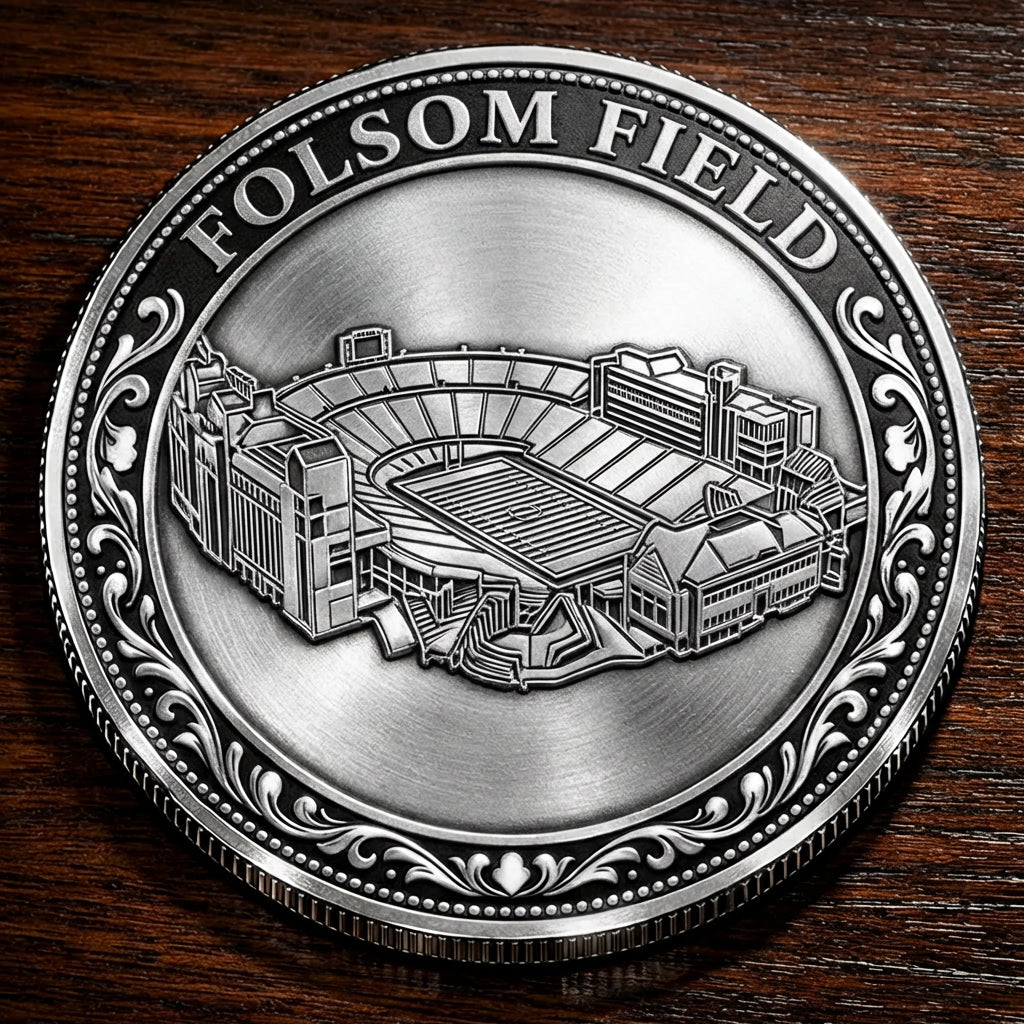 Custom Stadium Commemorative Coin Folsom Field - Colorado Buffaloes football, College Football Commemorative Coin