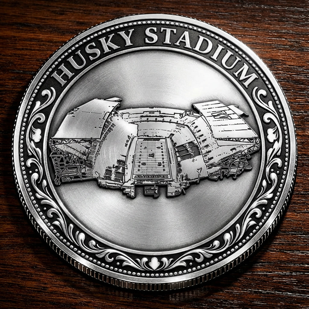 Custom Stadium Commemorative Coin Husky Stadium - Washington Huskies football, College Football Commemorative Coin