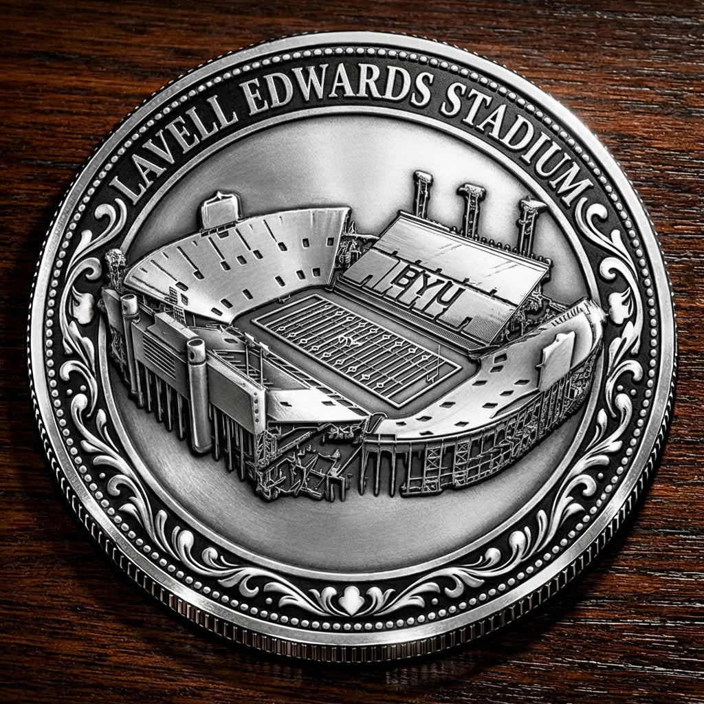 Custom Stadium Commemorative Coin LaVell Edwards Stadium - BYU Cougars football, College Football Commemorative Coin