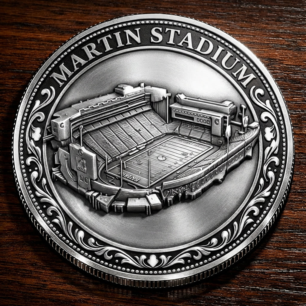 Custom Stadium Commemorative Coin Martin Stadium - Washington State Cougars football, College Football Commemorative Coin