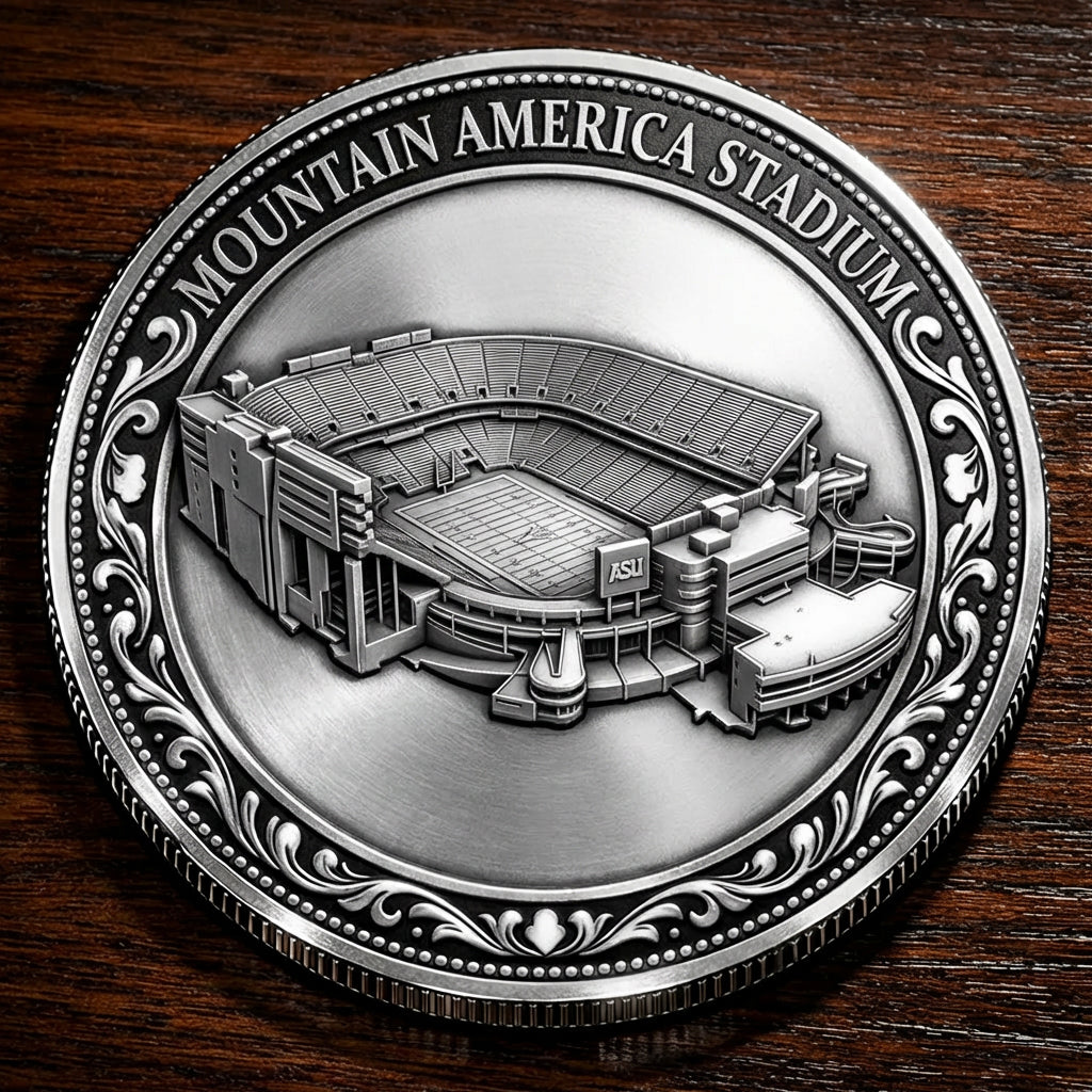 Custom Stadium Commemorative Coin Mountain America Stadium - Utah State Aggies football, College Football Commemorative Coin