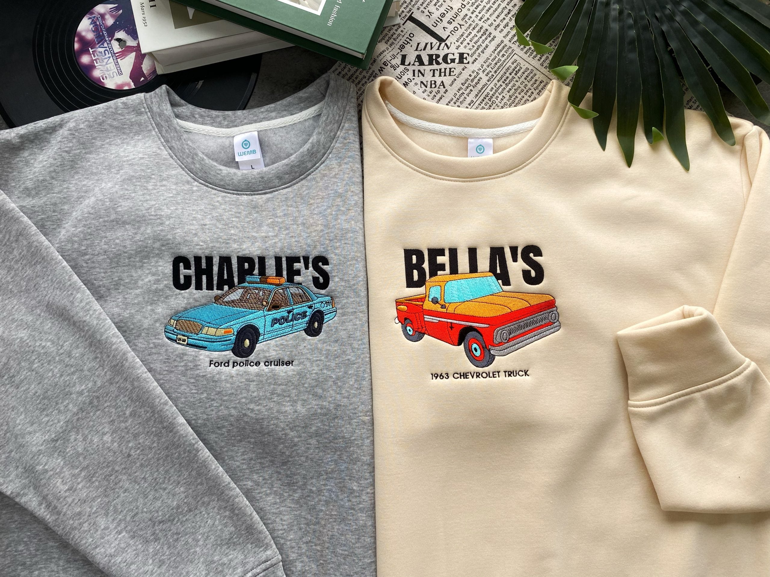 Twilight Charlie and Bella – Custom Embroidered Car Sweatshirt