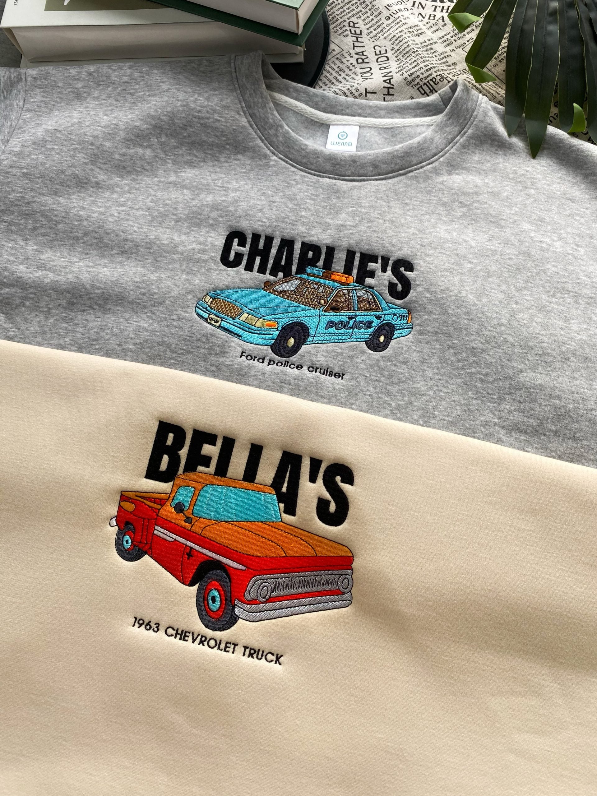 Twilight Charlie and Bella – Custom Embroidered Car Sweatshirt