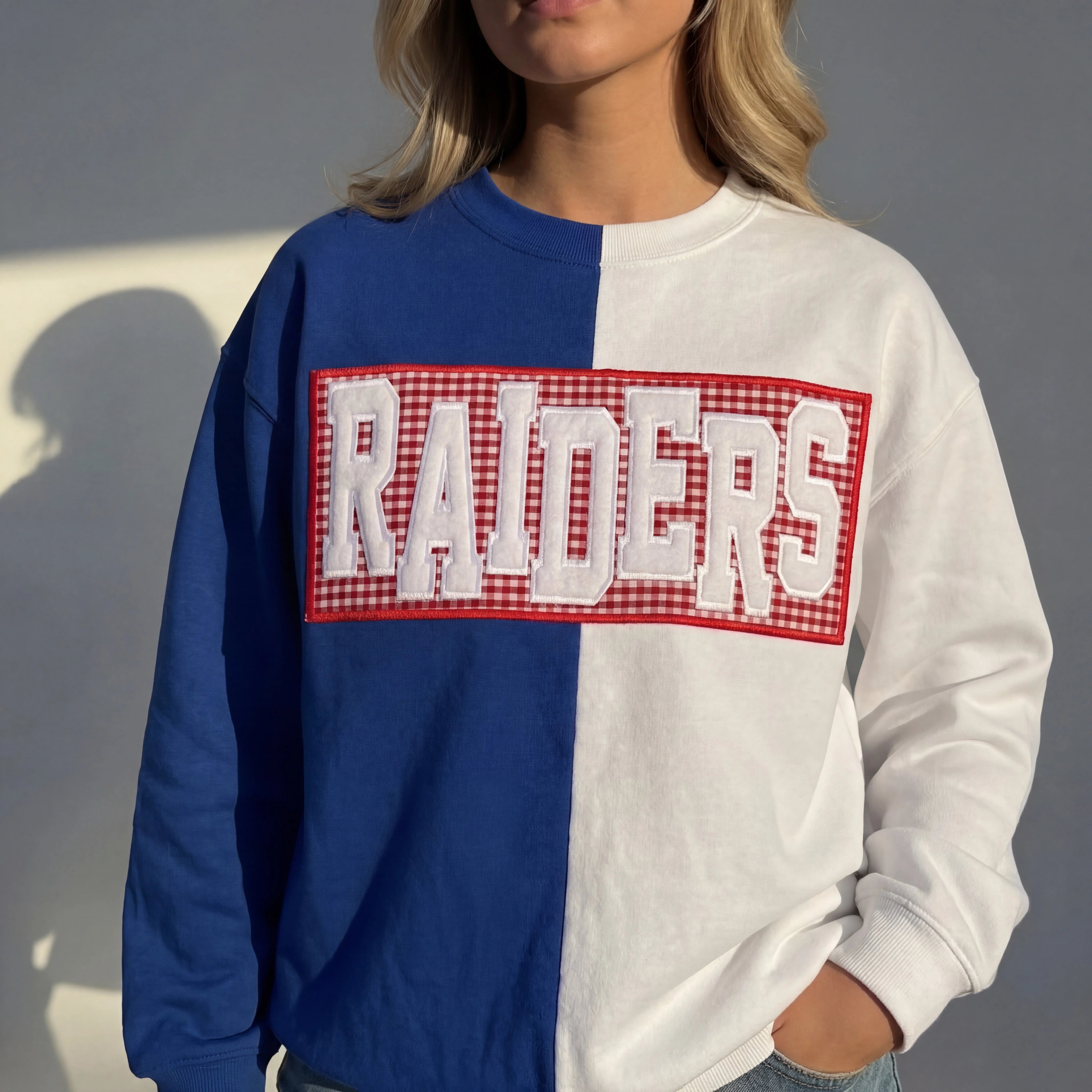 Custom Applique Patch Sweatshirt for Game Day | Gifts for Sports Mom