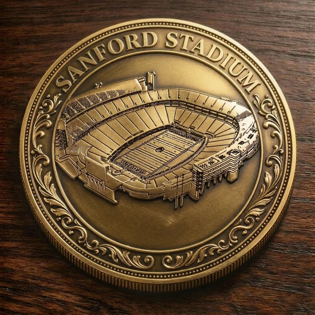Custom Stadium Commemorative Coin Sanford Stadium - Georgia Bulldogs football, College Football Commemorative Coin