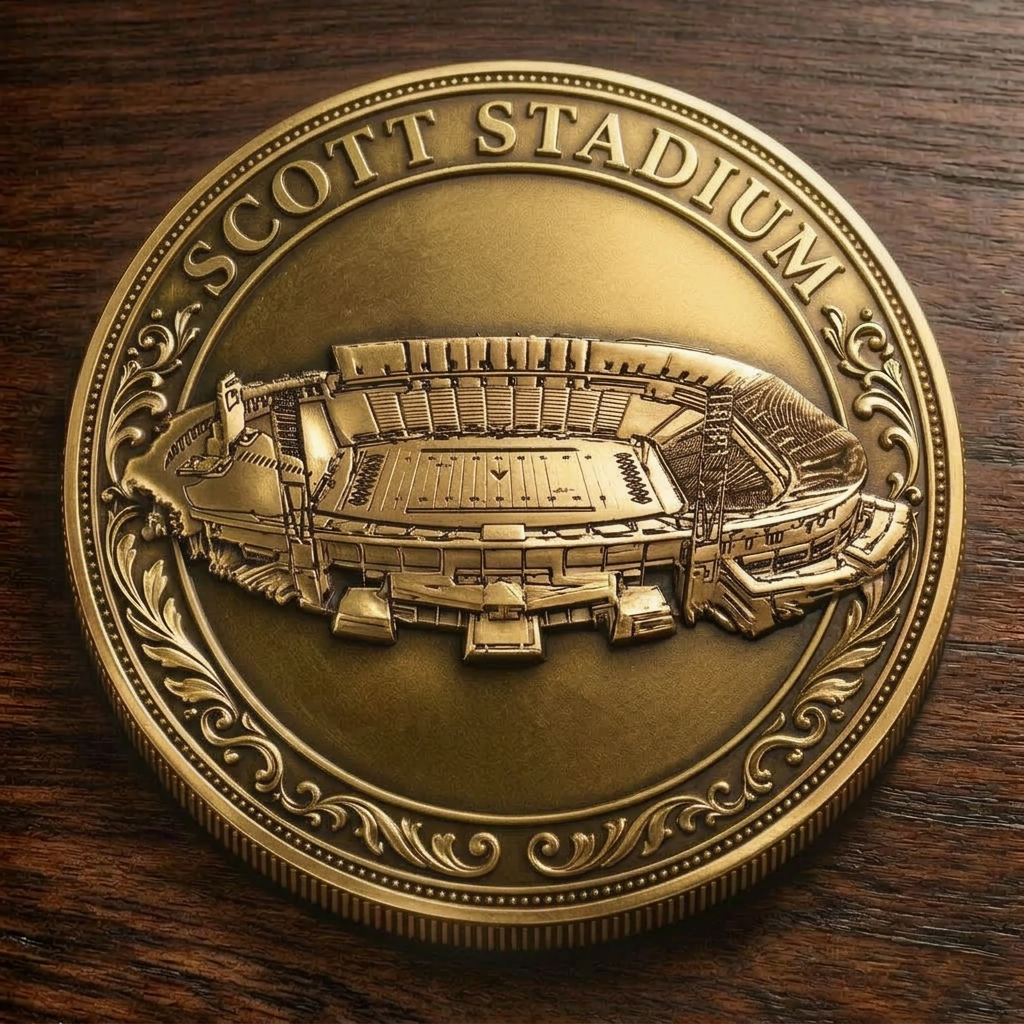 Custom Stadium Commemorative Coin Scott Stadium - Virginia Cavaliers football, College Football Commemorative Coin